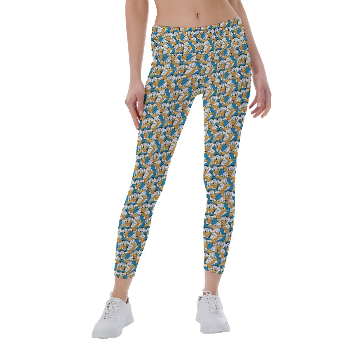 Many Faces of Feisty Duck - Women's Yoga Leggings