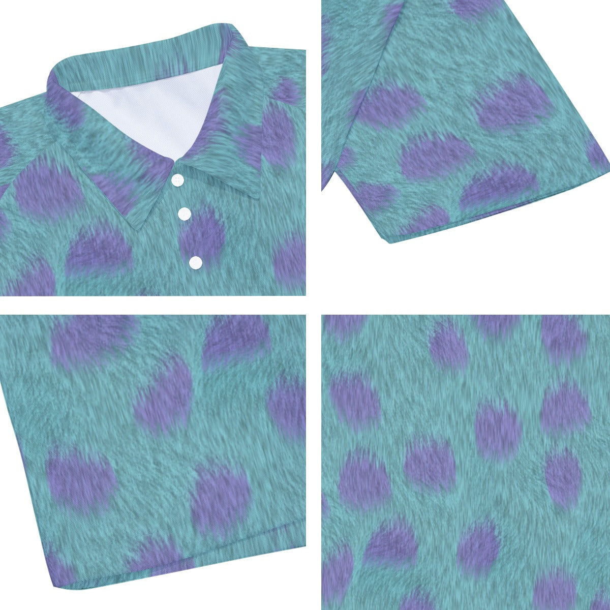 Turquoise Monster Spots - Men's Polo Shirt