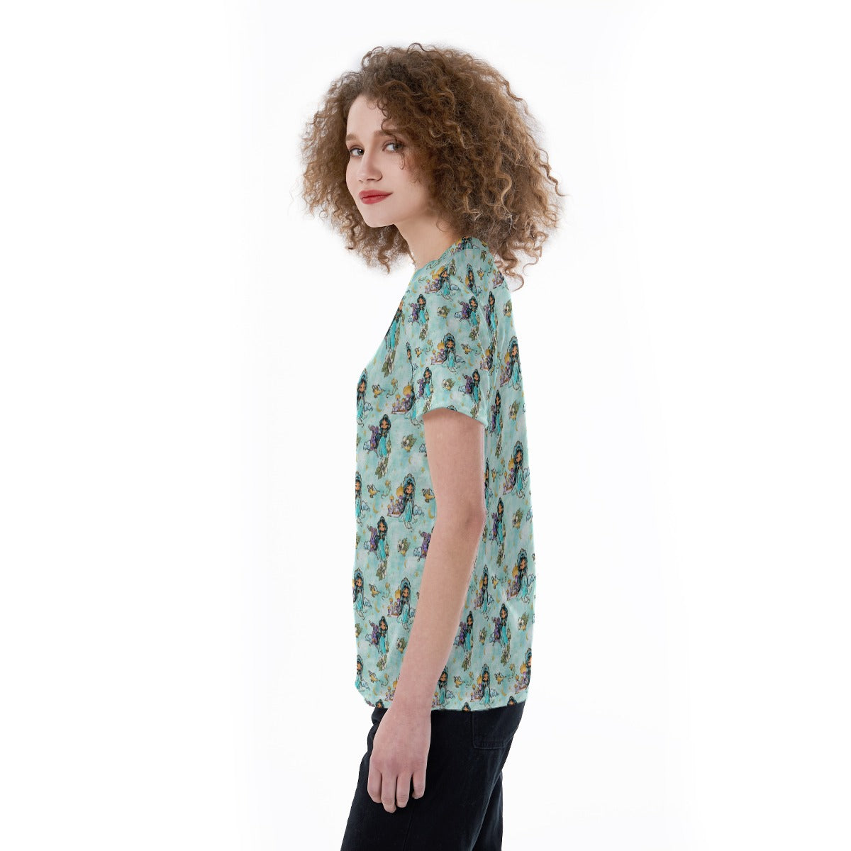 Whimsical Desert Princess - Women's Short Sleeve V-Neck T-Shirt