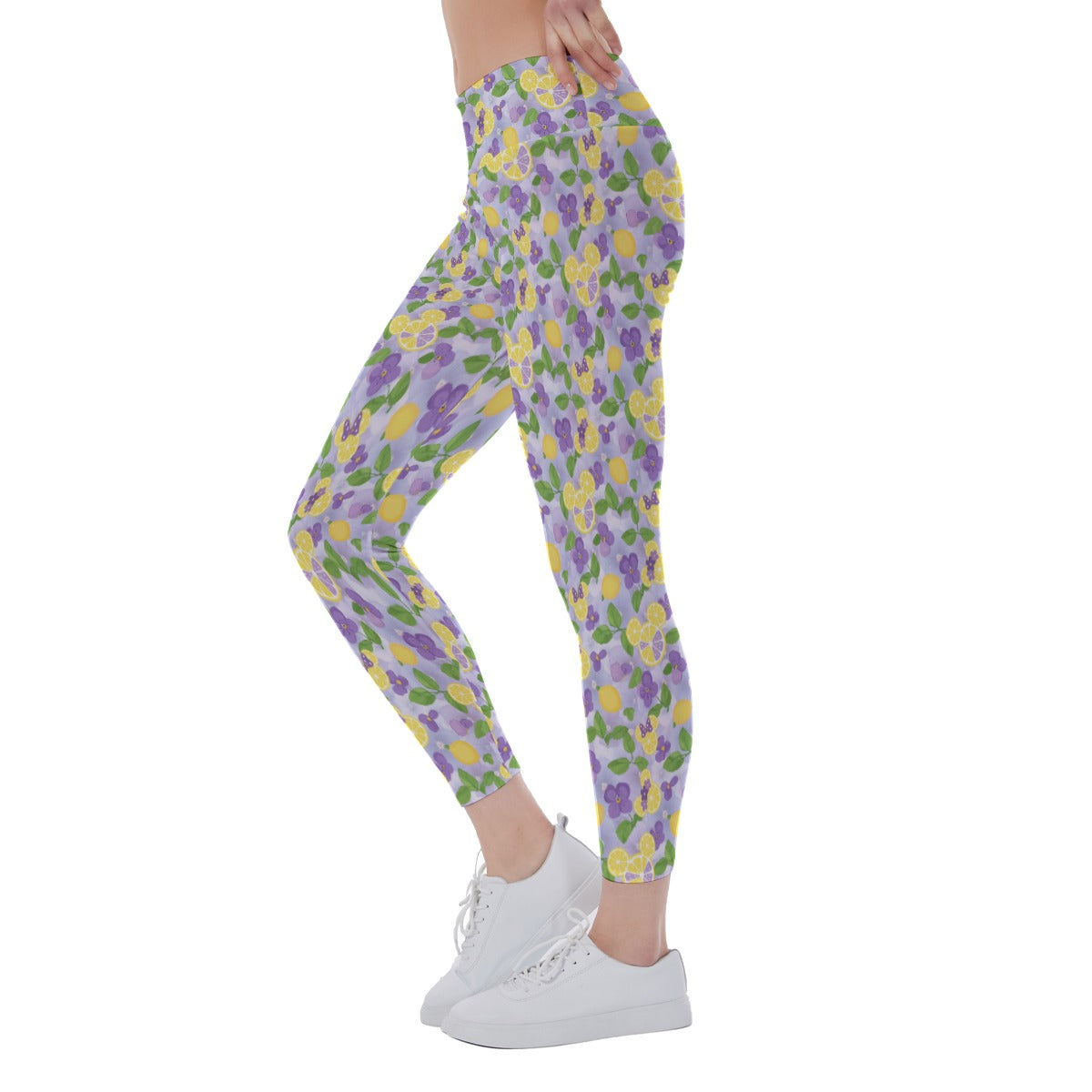 Vivacious Violet Lemonade - Women's Yoga Leggings