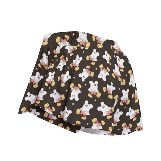 Ghostly Mouse - Women's Flowy Pocket Shorts