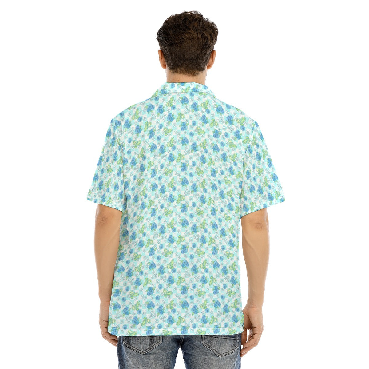 Summer Fruits - Blueberry - Men's Hawaiian Button Up Shirt