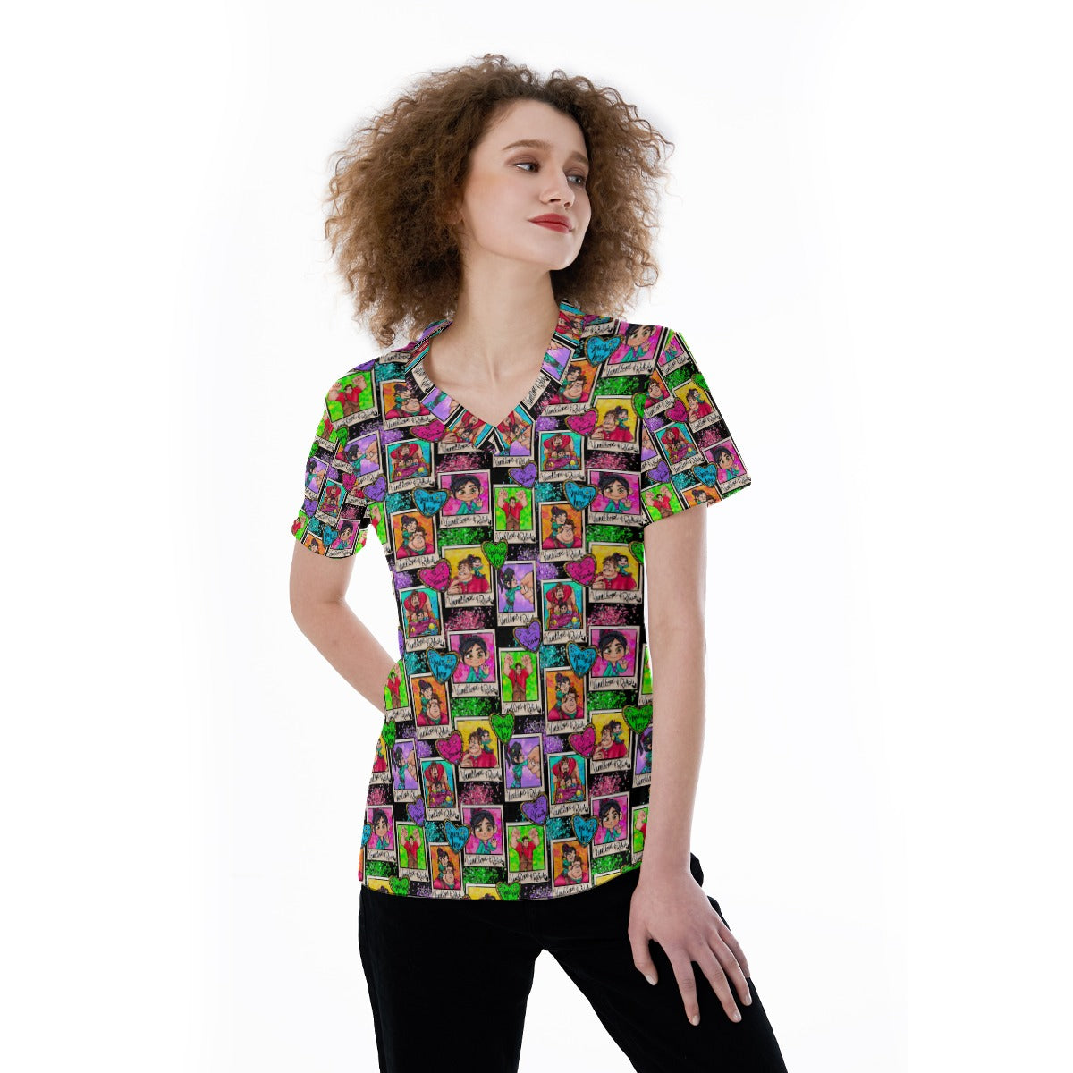 You're My Hero - Women's Short Sleeve V-Neck T-Shirt