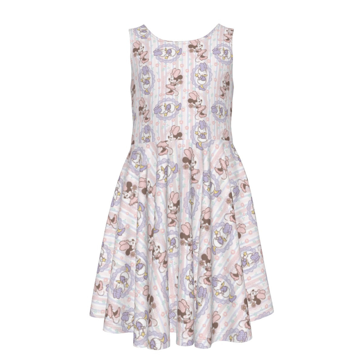 Sweet Springtime Style Duoaisy - Kid's Sleeveless Skater Dress