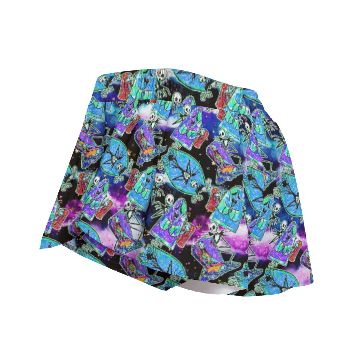 Haunting Romance Sketchched - Women's Flowy Pocket Shorts