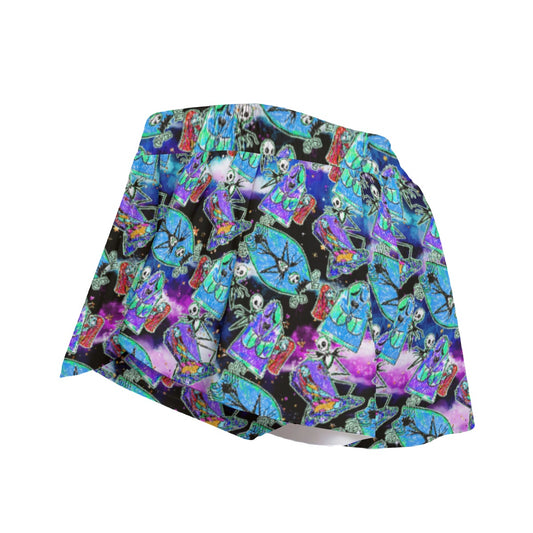 Haunting Romance Sketchched - Women's Flowy Pocket Shorts