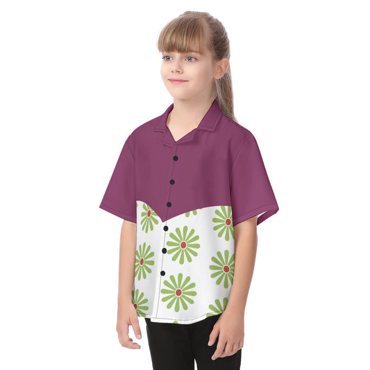 Tightrope Walker Elegance - Kid's Hawaiian Button Up Shirt