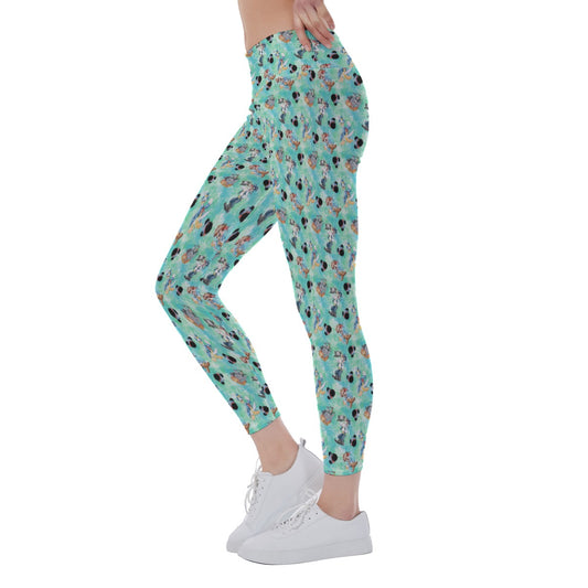Pirate Crew Watercolor Adventure - Women's Yoga Leggings