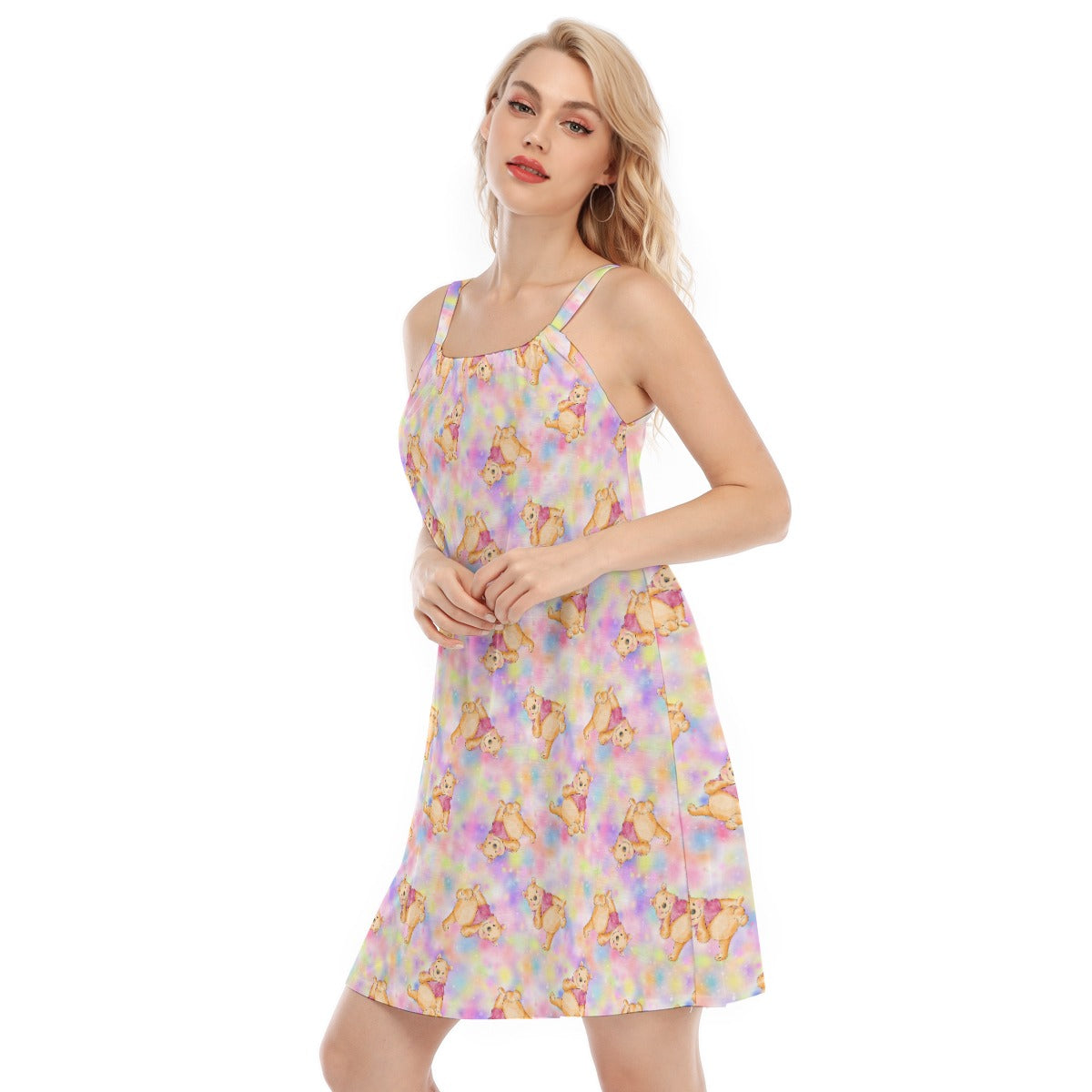 Watercolor Honey Bear - Women’s Adjustable Sundress