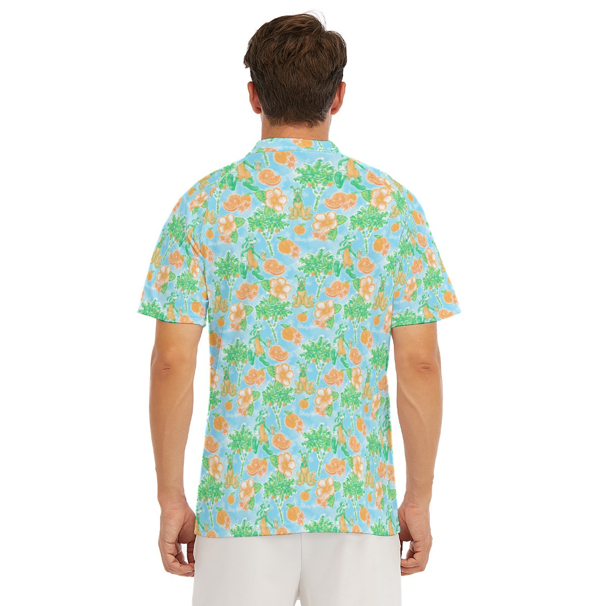 Neon Tangerine Island Pals - Men's Polo Shirt