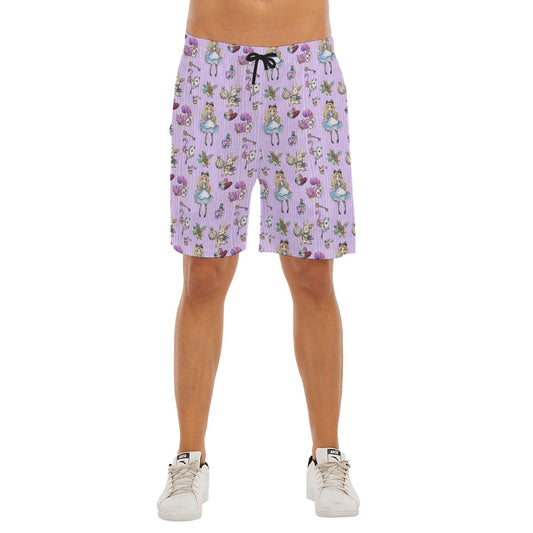 Whimsical Curious Adventure - Men’s Pocket Beach Shorts