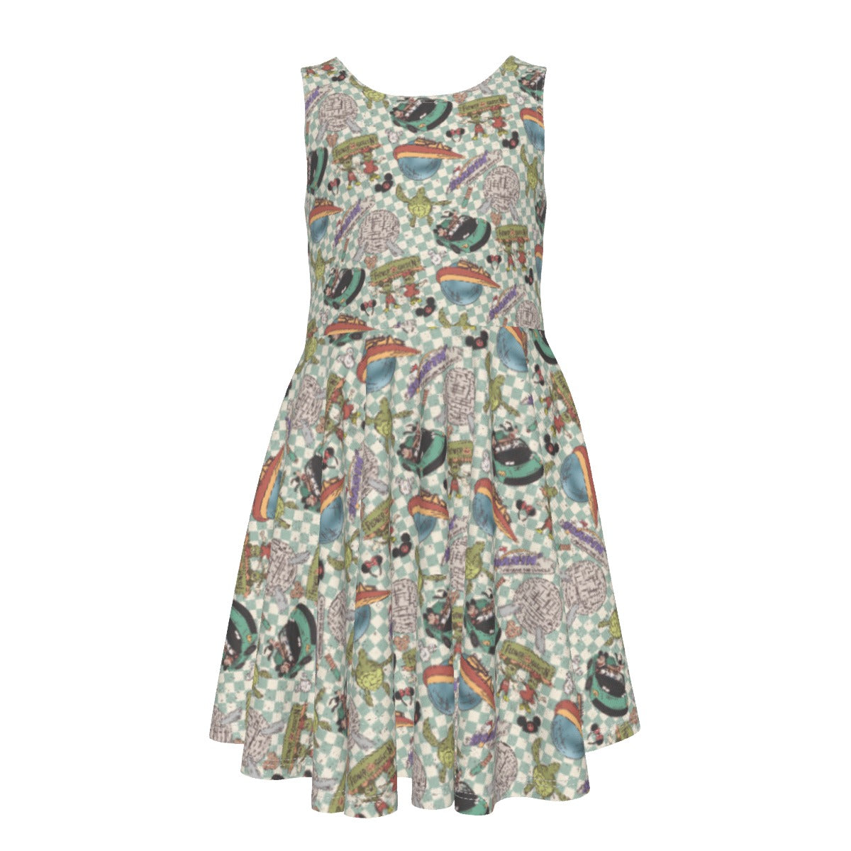 Hand Drawn EC - Kid's Sleeveless Skater Dress