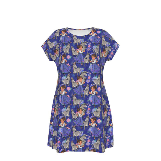 Whimsical Strong Heroine - Women's T-Shirt Dress