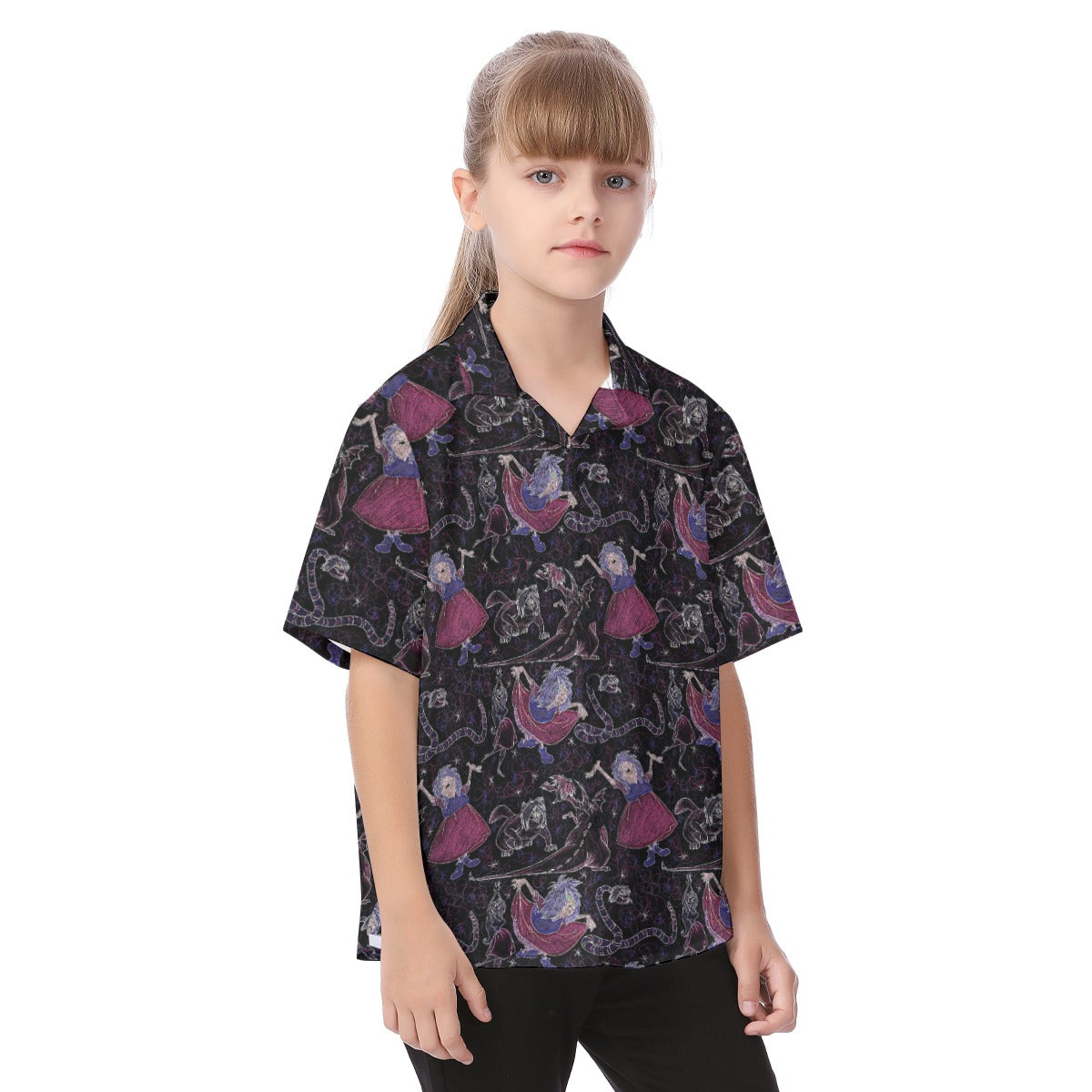 Marvelous Magical Mim - Kid's Hawaiian Button Up Shirt