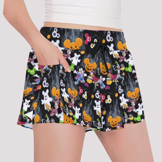 Mouse Gang Trick or Treatreat - Girls’ Flowy Pocket Shorts
