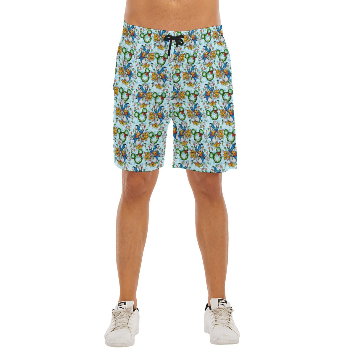Duck’s Holiday Lights Tangleghts - Men’s Pocket Beach Shorts