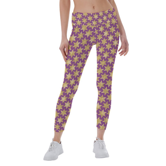Golden Sun Symbols - Women's Yoga Leggings
