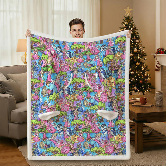 Dreaming Princess Storybook Scenes - Wearable Blanket Hoodie