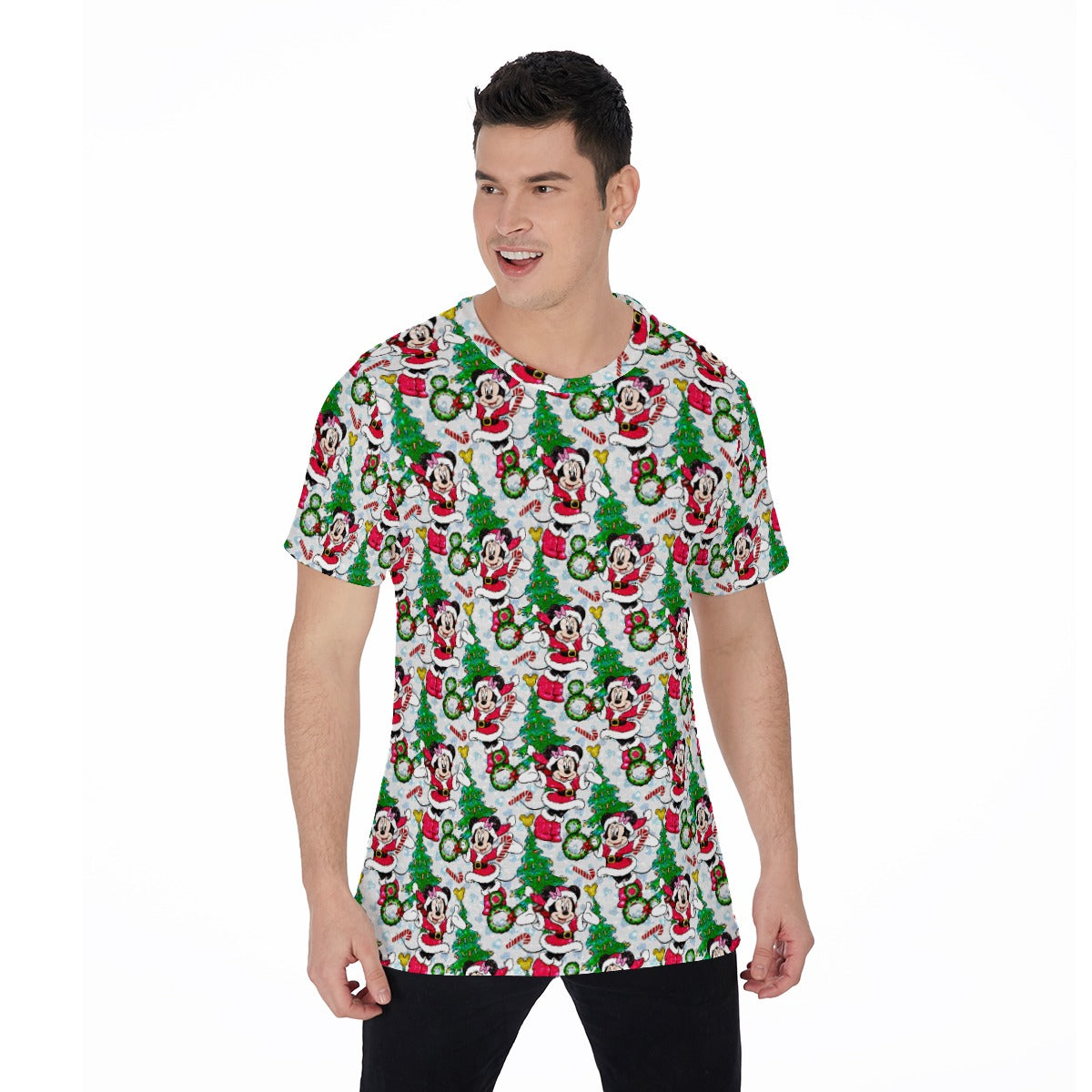 Santa Mouse with Sparkle - Men's Short Sleeve T-Shirt