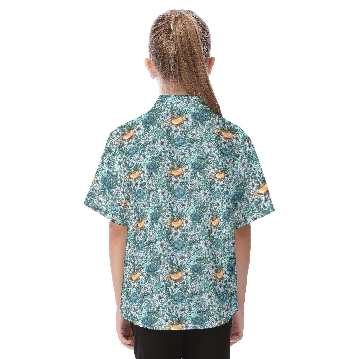 Fairytale Florals - Arabian Princess - Kid's Hawaiian Button Up Shirt