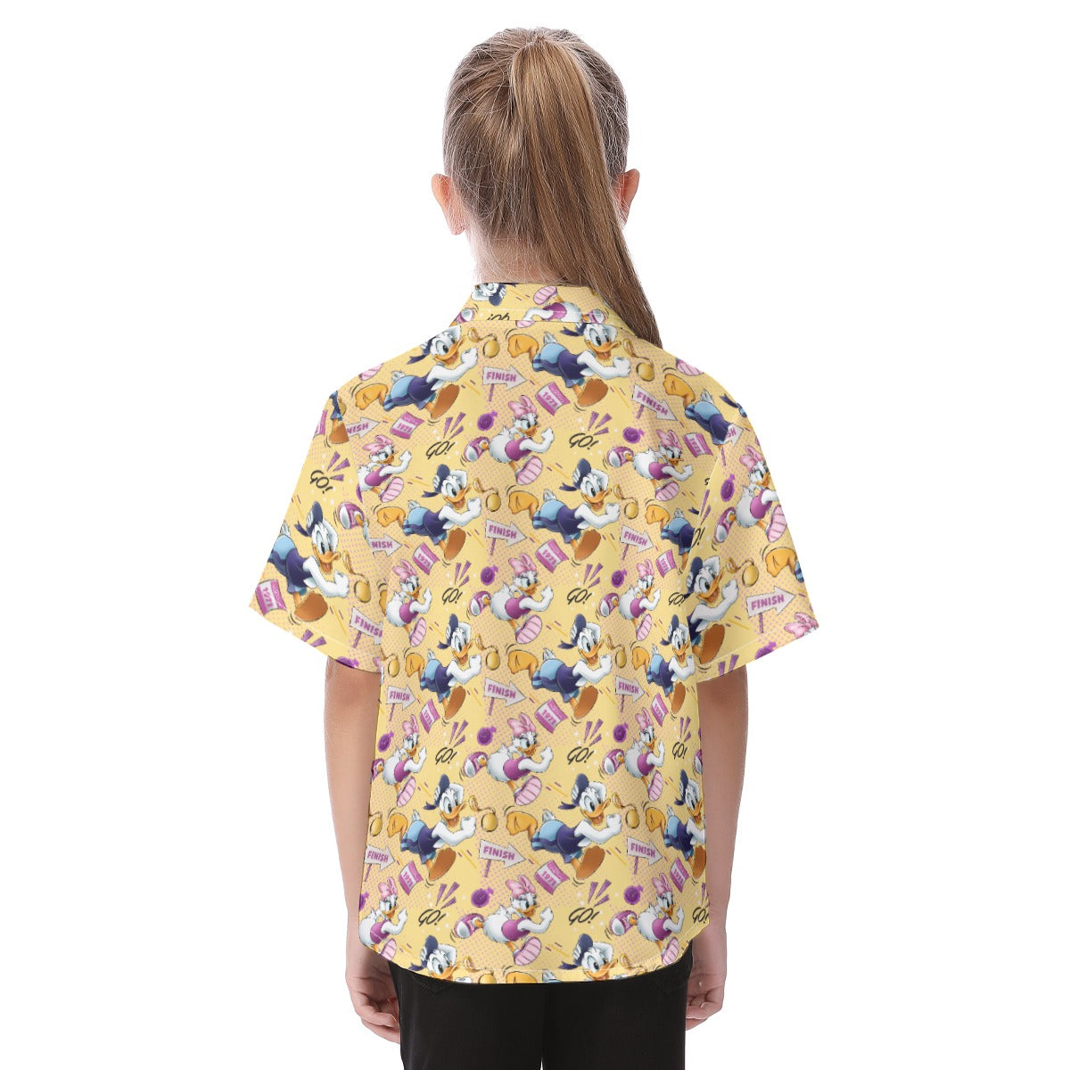 Feisty Marathon Match-Up - Kid's Hawaiian Button Up Shirt
