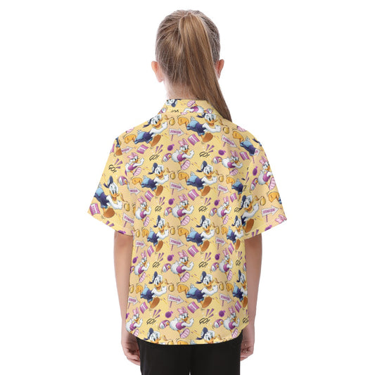 Feisty Marathon Match-Up - Kid's Hawaiian Button Up Shirt