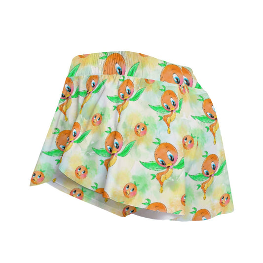 Sunny Citrus Thoughts - Women's Flowy Pocket Shorts