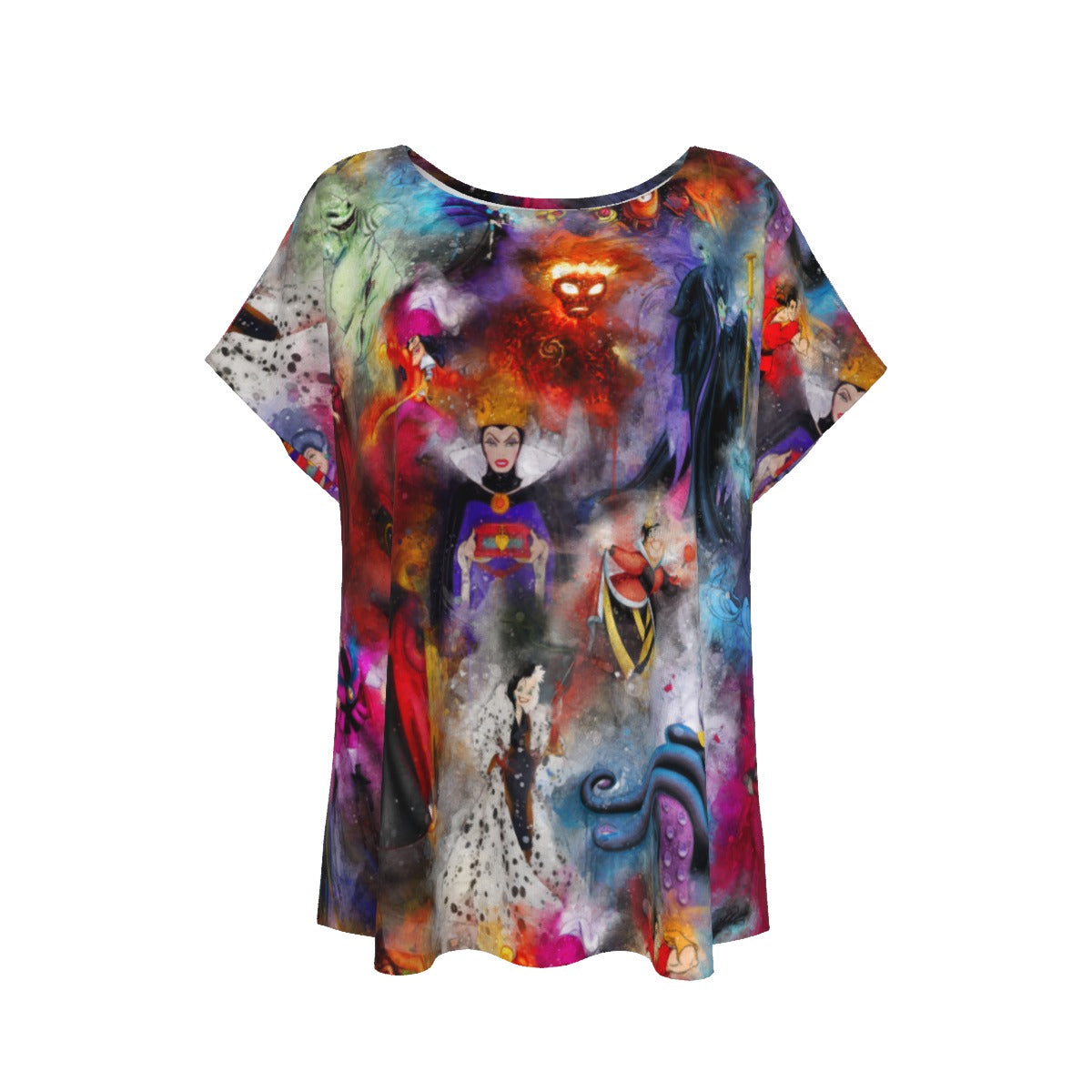Watercolor Wicked Villains - Women’s Relaxed Fit Scoop Tee