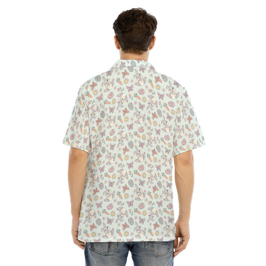 Springtime Bunny Cheer - Men's Hawaiian Button Up Shirt