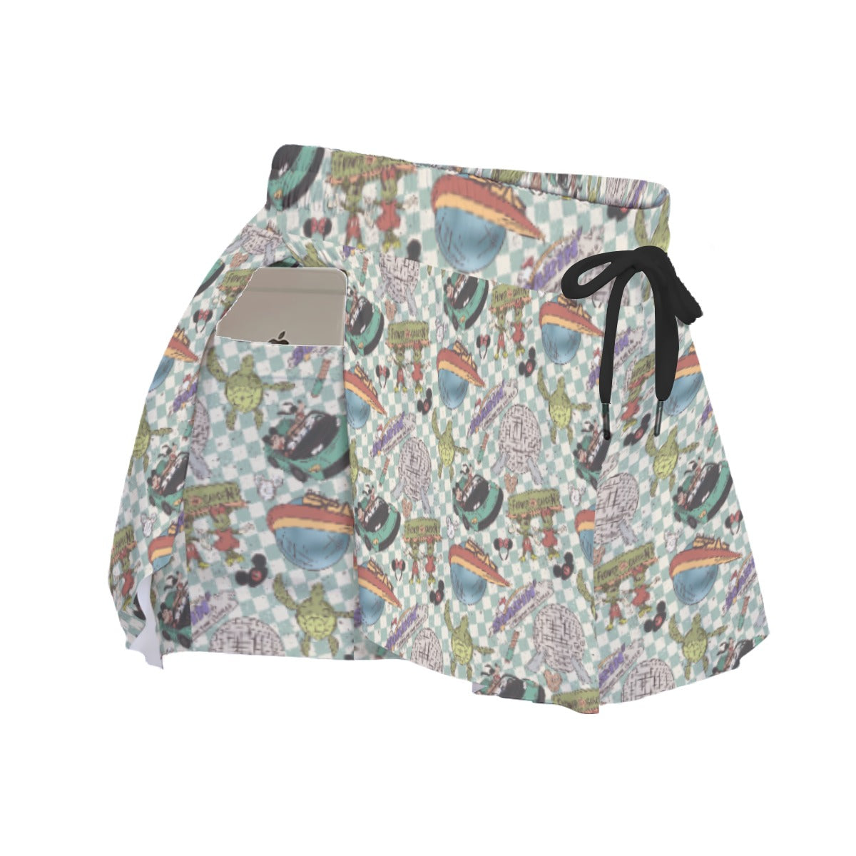 Hand Drawn EC - Women's Flowy Pocket Shorts