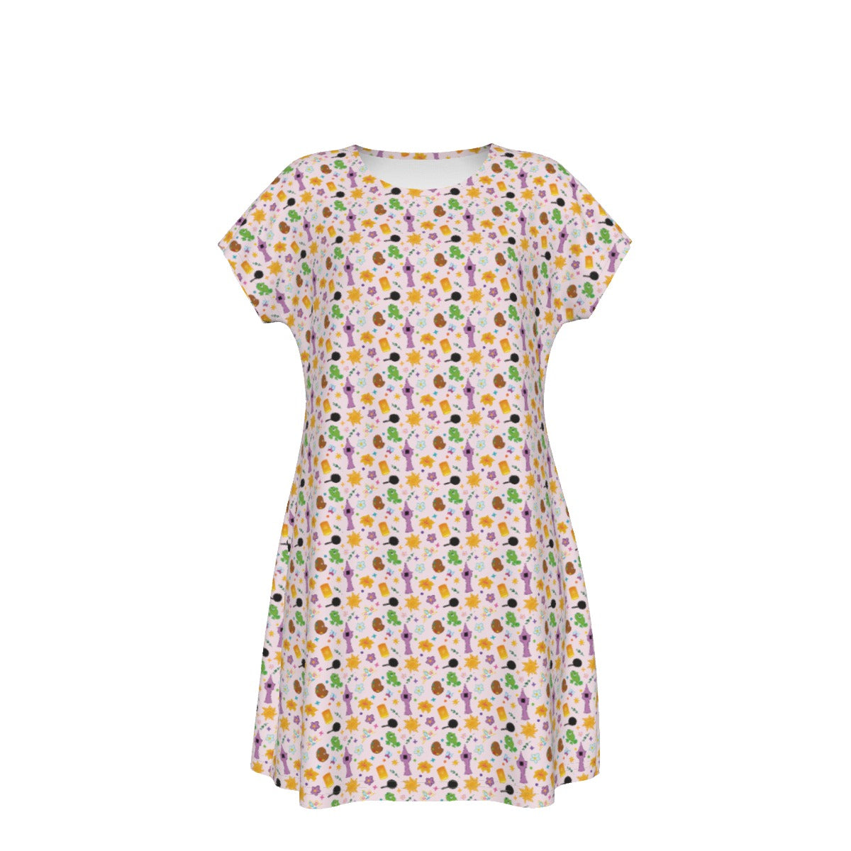 Long Hair Princess Icons - Women's T-Shirt Dress