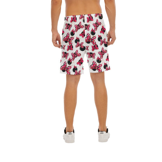 Polka Dot Bows & Mouse Ears - Men’s Pocket Beach Shorts