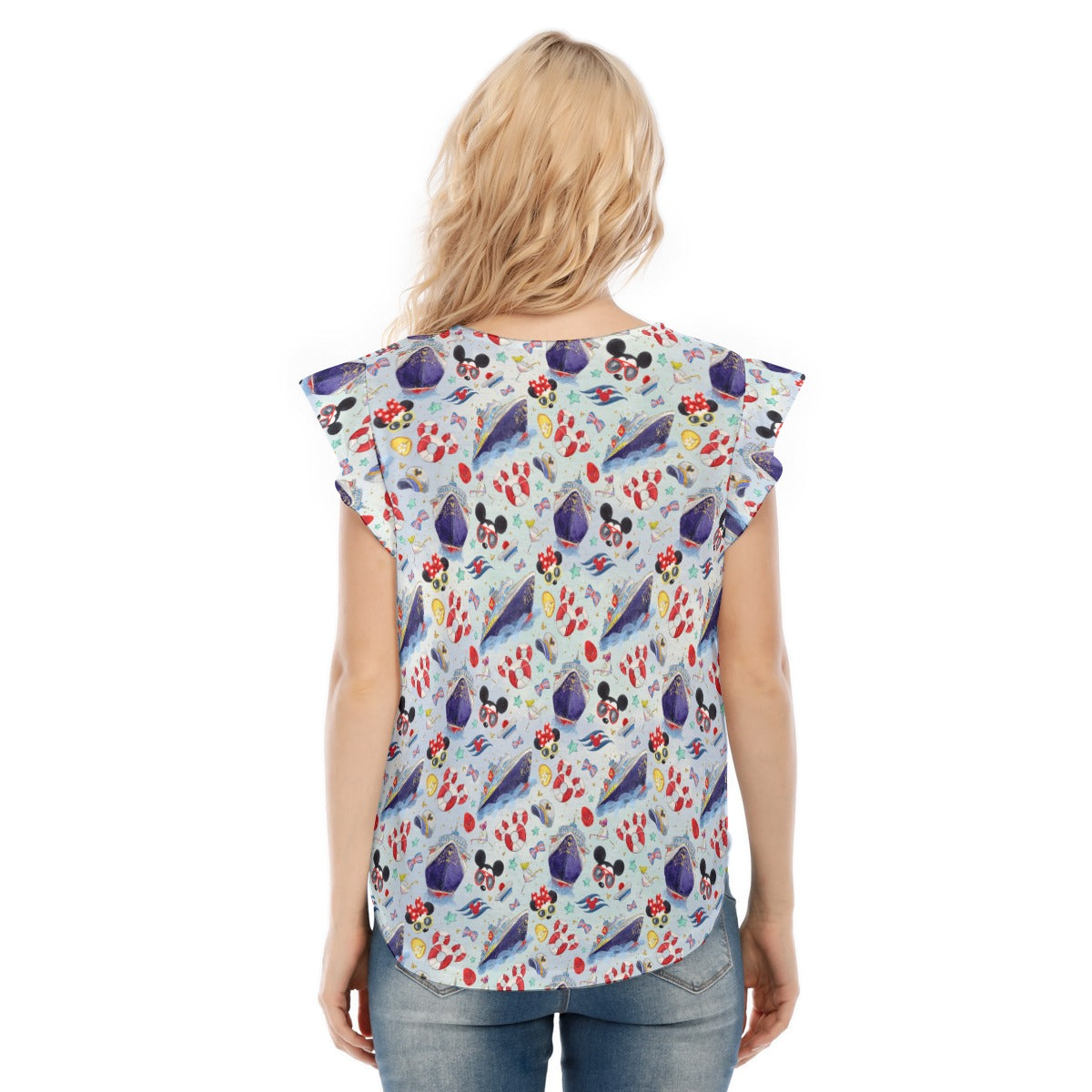 DCL Cruise Style Adventure - Women’s Flutter Sleeve Top