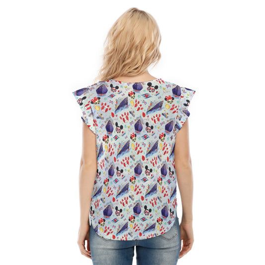 DCL Cruise Style Adventure - Women’s Flutter Sleeve Top