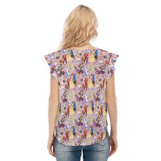 Enchanted Tale Sketch - Women’s Flutter Sleeve Top