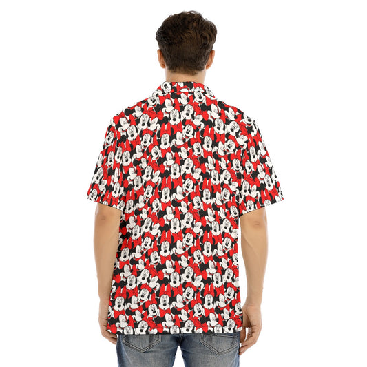 Many Faces of Polka Dot Mouse - Men's Hawaiian Button Up Shirt