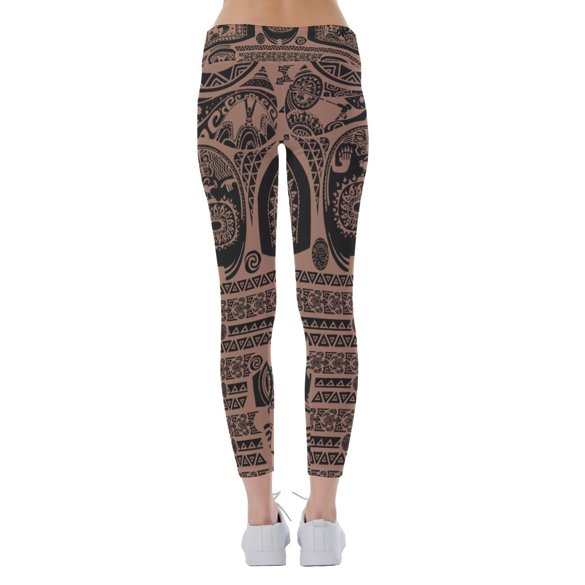 Polynesian Tattoo Motifs - Women's Yoga Leggings