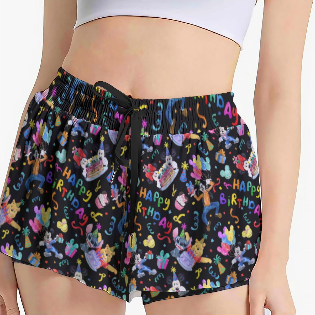 Happy Birthday Celebration - Women's Flowy Pocket Shorts