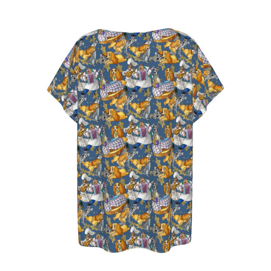 Puppy Love Sketchched - Women’s Relaxed Fit Scoop Tee