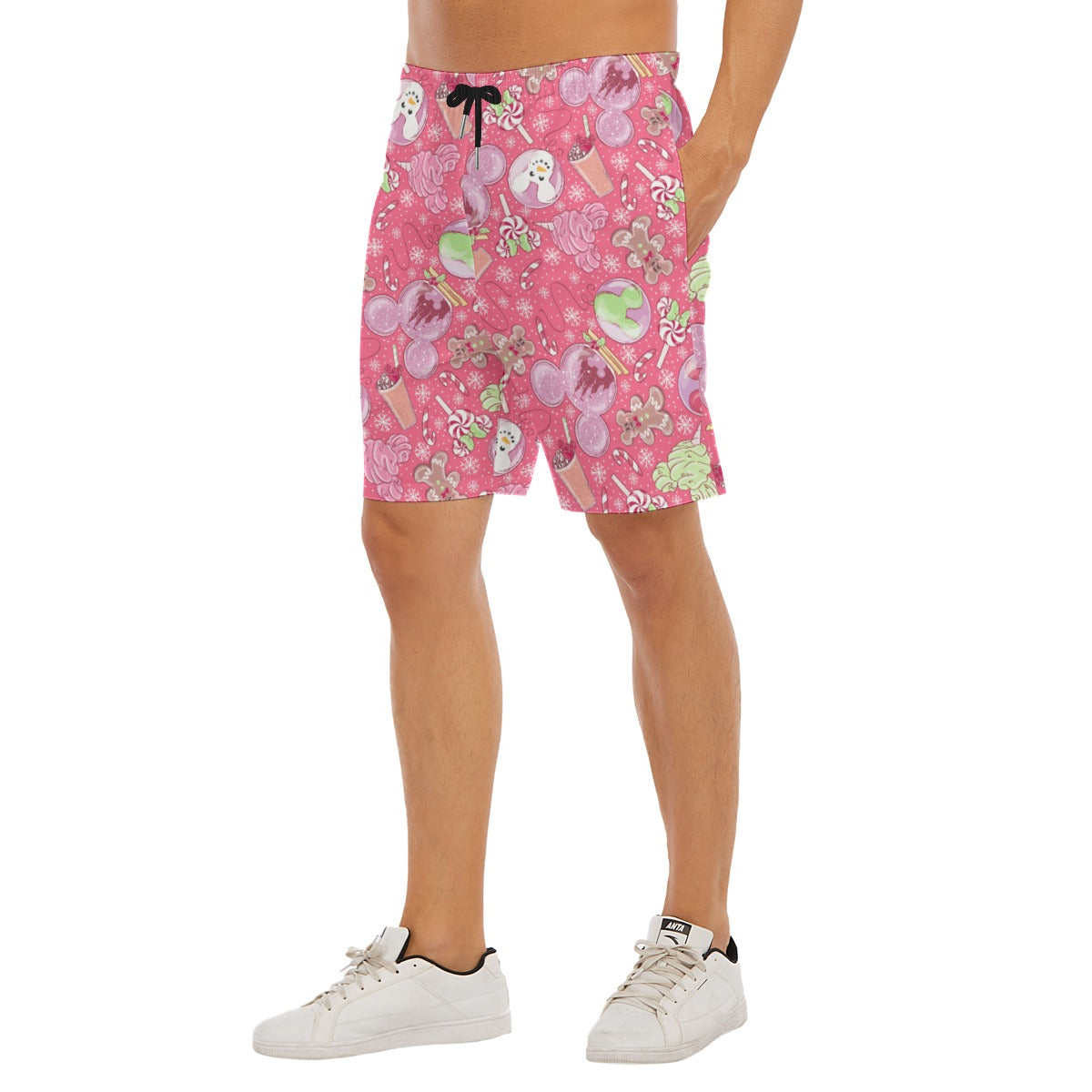 Winter Mouse Snacks & Balloons - Men’s Pocket Beach Shorts