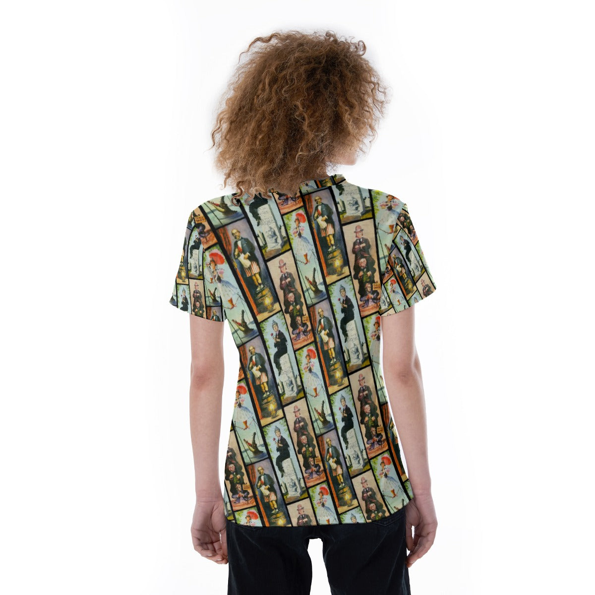 Stretch Room Portraits - Women's Short Sleeve V-Neck T-Shirt