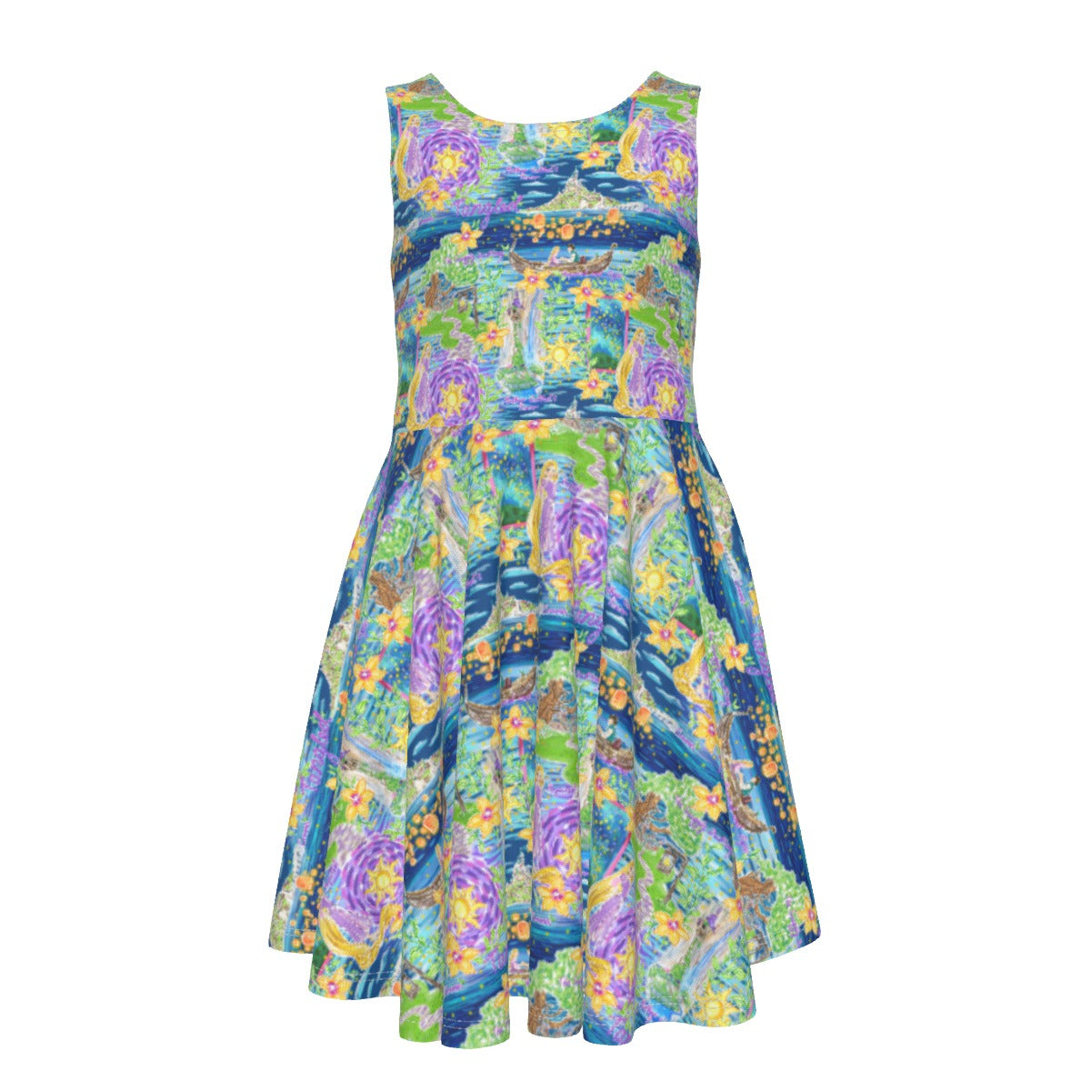 Lantern Festival Glow - Kid's Sleeveless Skater Dress