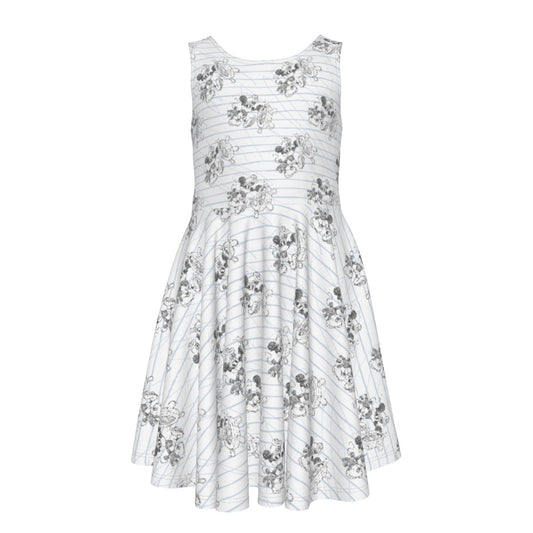 Sketch of Steamboat Mouse- Kid's Sleeveless Skater Dress