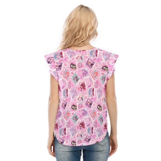 Poisoned Heart Villaintine - Women’s Flutter Sleeve Top