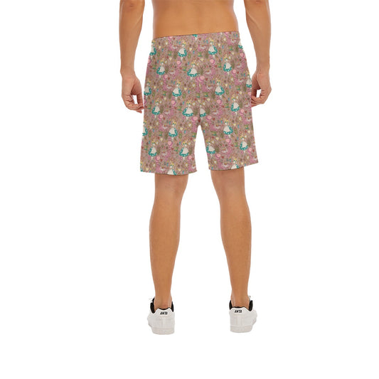 Whimsical Wonderland Cottagecore - Men’s Pocket Beach Shorts