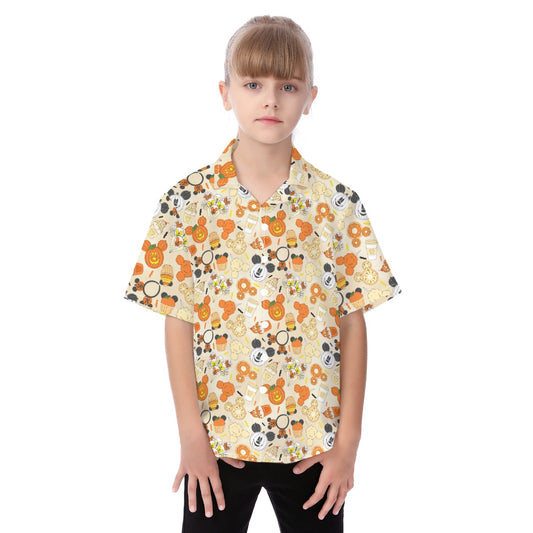 Halloween Snack Treats - Kid's Hawaiian Button Up Shirt