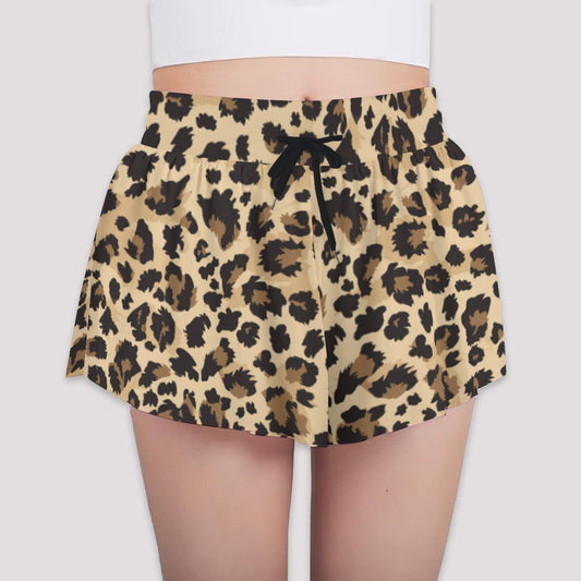 Animal Print - Cheetah - Girls’ Flowy Pocket Shorts