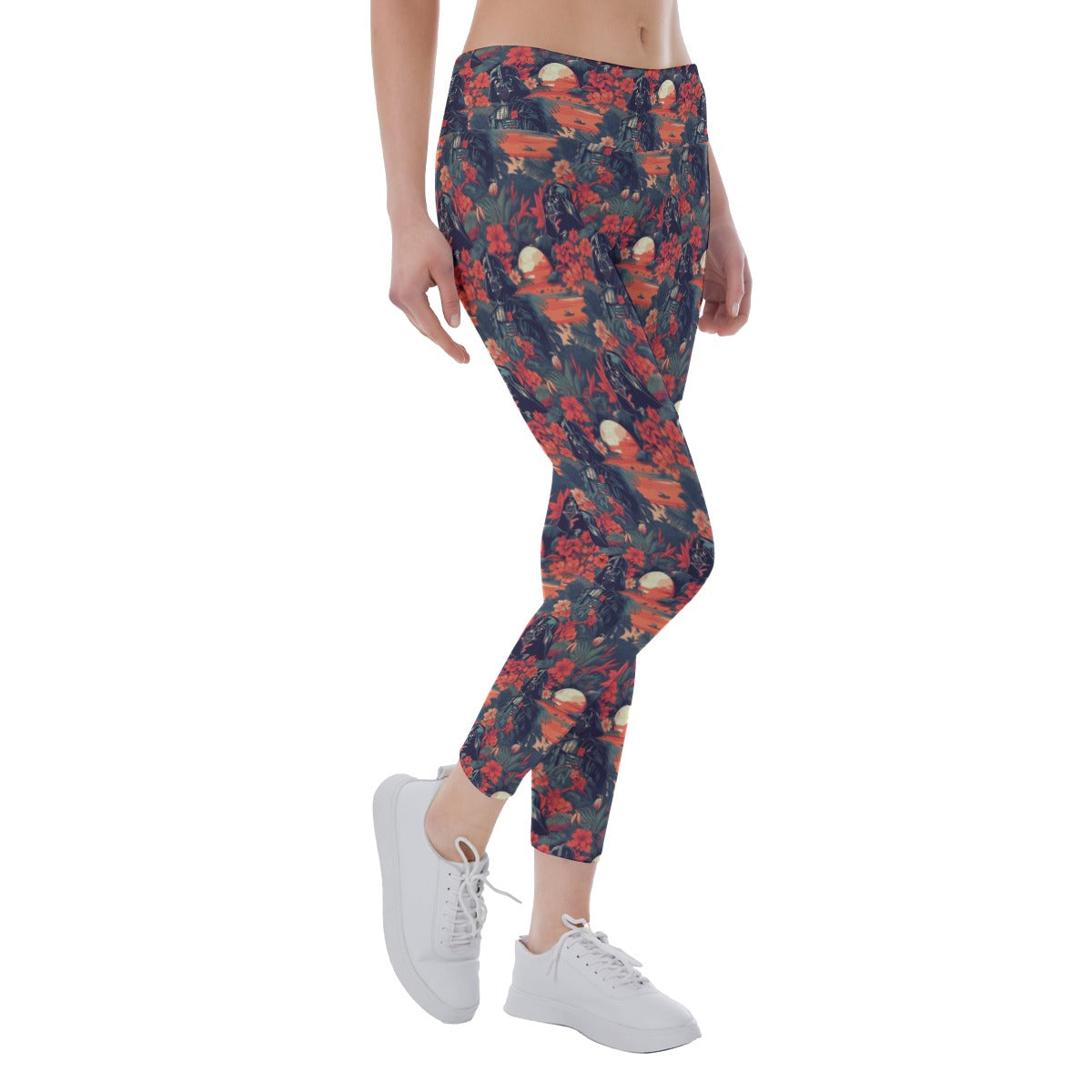 Tropical Dark Side Escape - Women's Yoga Leggings