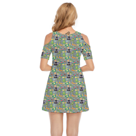 Bayou Princess Icons - Women's Cold Shoulder Cotton Dress