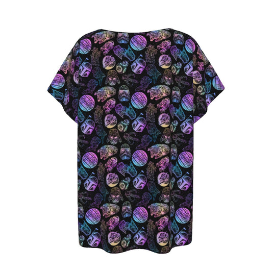 Watercolor Galactic Mandalas - Women’s Relaxed Fit Scoop Tee